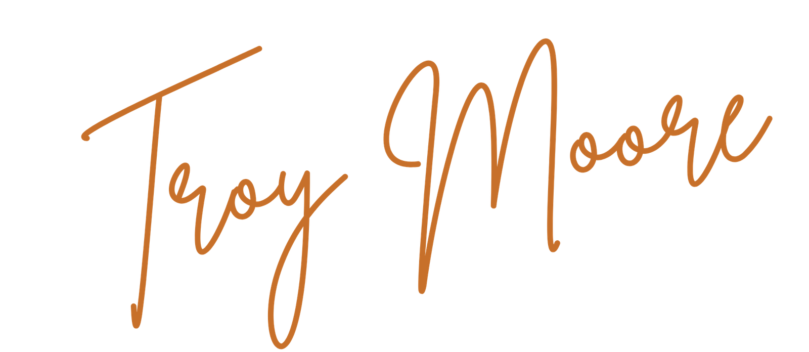 Troy Moore Signature in Orange